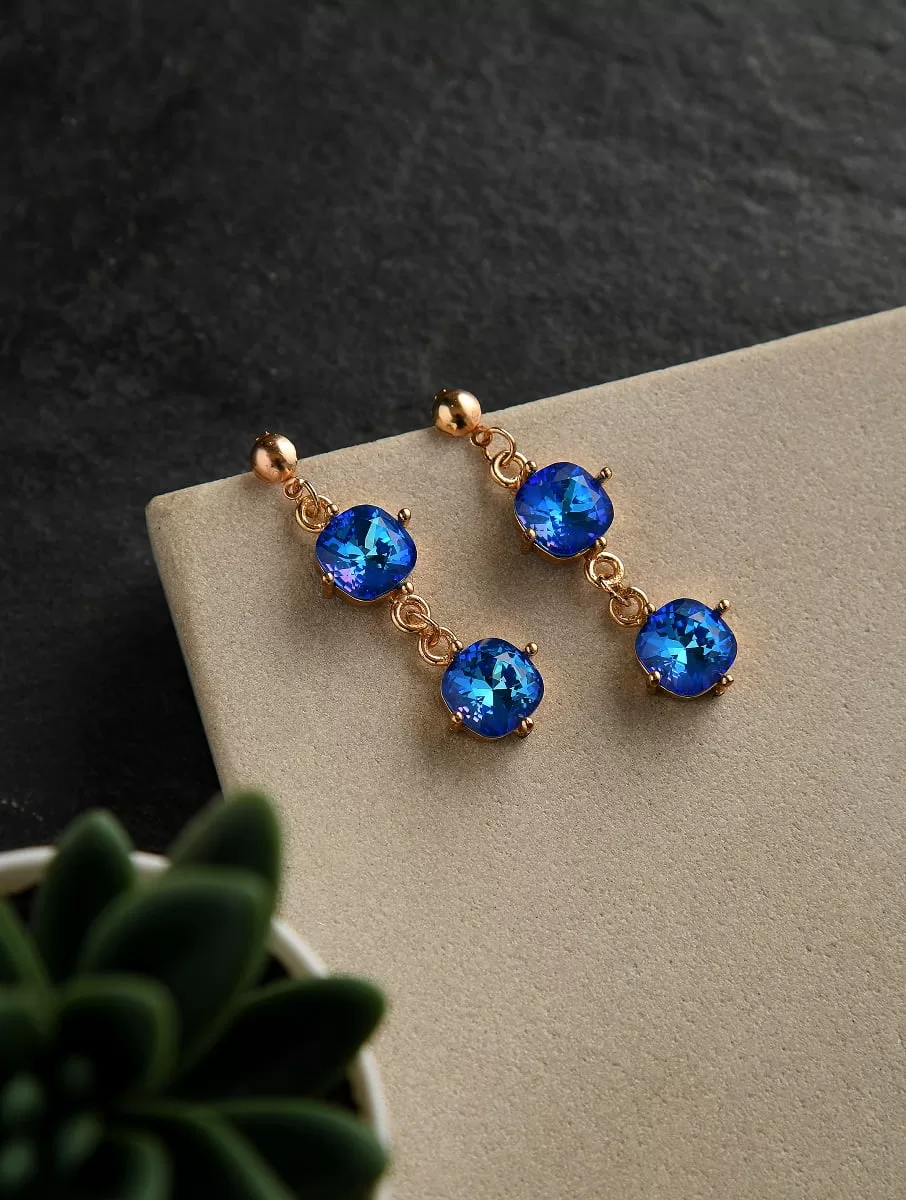 Blue Quartz earrings - Dangle and drop earring - Urban Carats-baongoctrading.com.vn