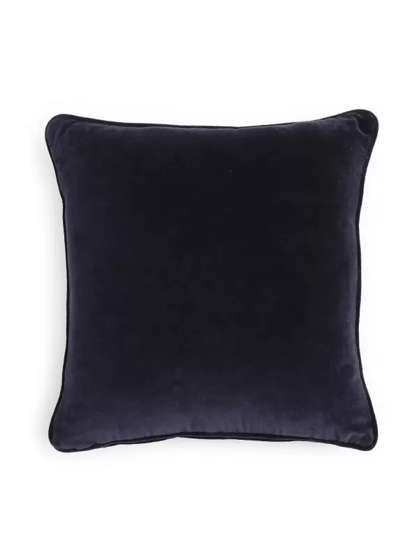 Classic Elegant cotton velvet cushion cover in solid color – Navy Blue – Amoliconcepts - Amoliconcepts
