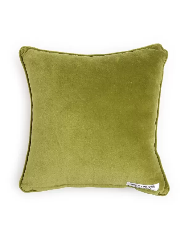 Classic Elegant cotton velvet cushion cover in solid color – Green – Amoliconcepts - Amoliconcepts