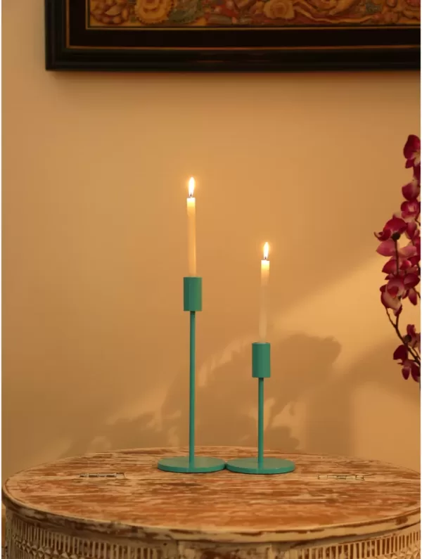Blue Candle Holders set of 2 – Amoliconcepts - Amoliconcepts