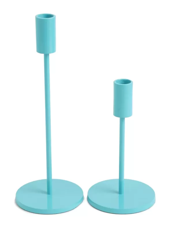 Blue Candle Holders set of 2 – Amoliconcepts - Amoliconcepts