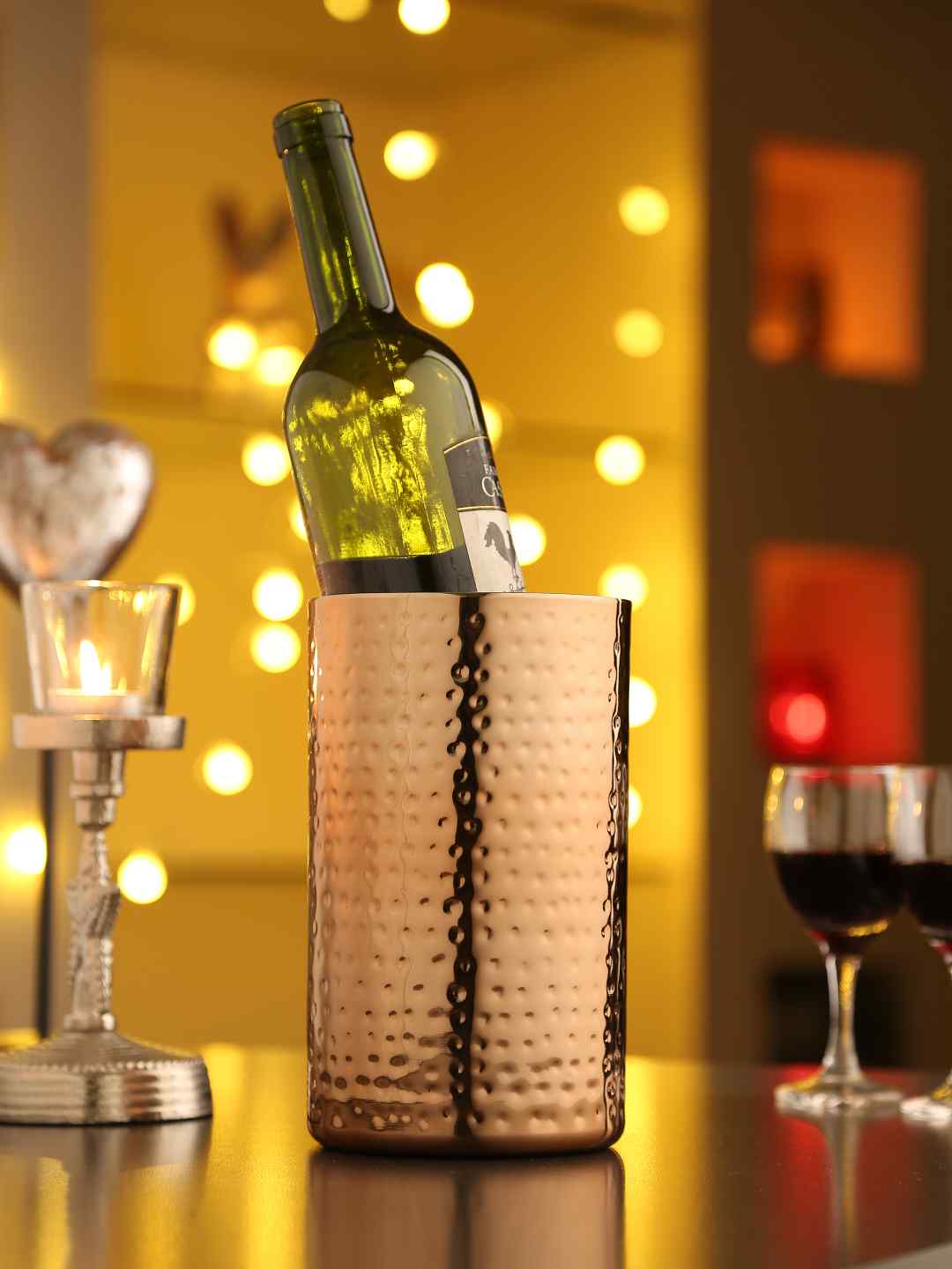 Wine Cooler With Hammering Details – Amoliconcepts