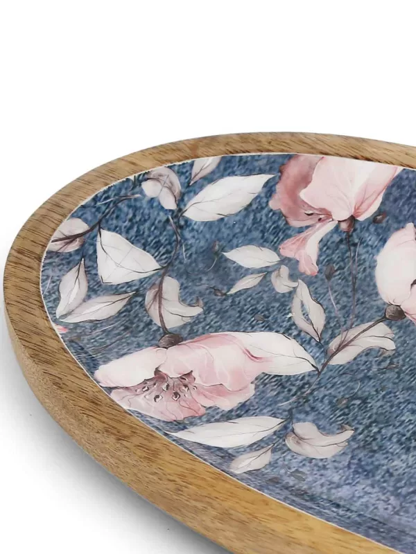 Blue Chip And Dip Platter And Bowl In Flower Design – Amoliconcepts