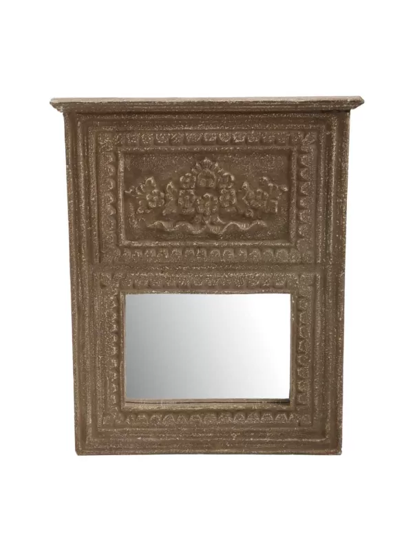 Brown distress finish French style MDF mirror in distress finish – Amoliconcepts - Amoliconcepts