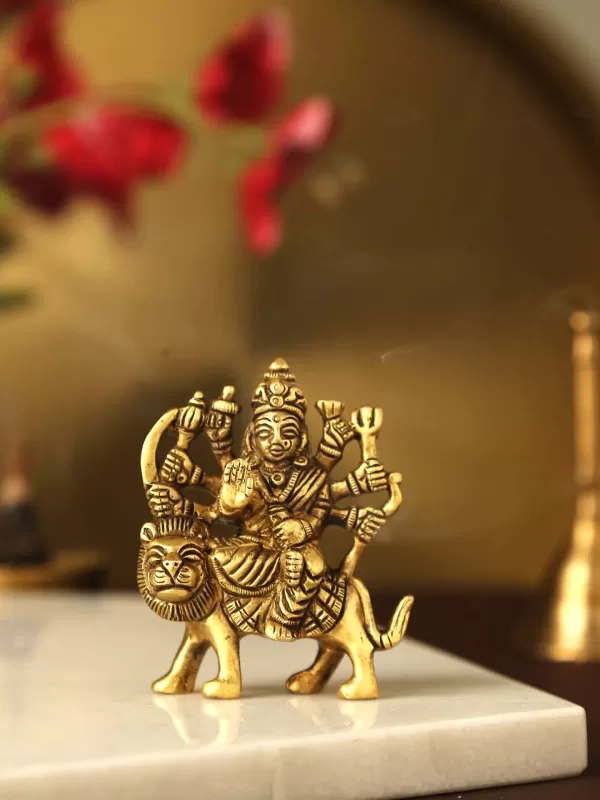 Durga Devi in Brass – Amoliconcepts - Amoliconcepts