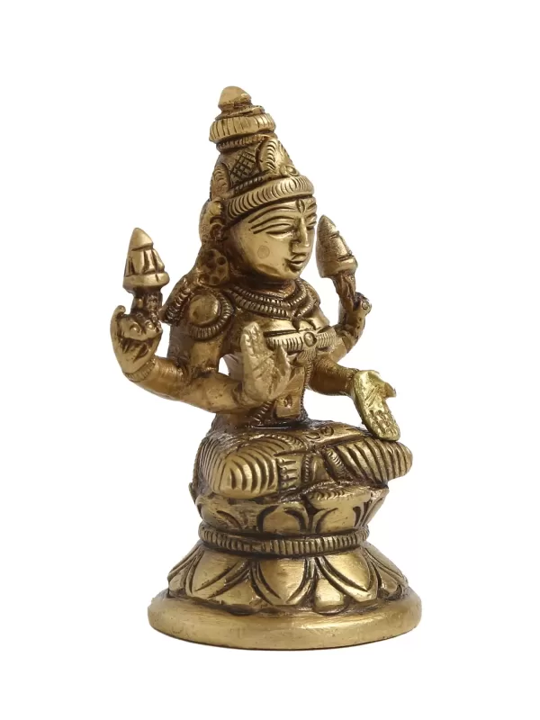 Laxmi Devi in Brass - Amoliconcepts