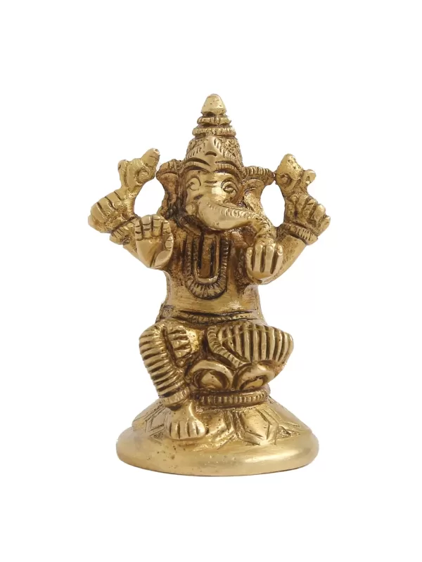 Lord Ganesha In Brass - Amoliconcepts