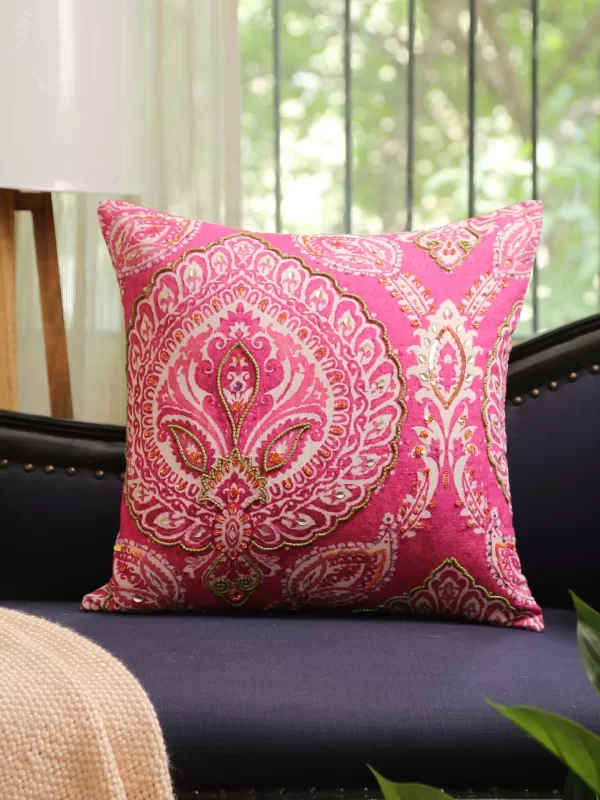 Pink Paisley cushion – Amoliconcepts - Amoliconcepts