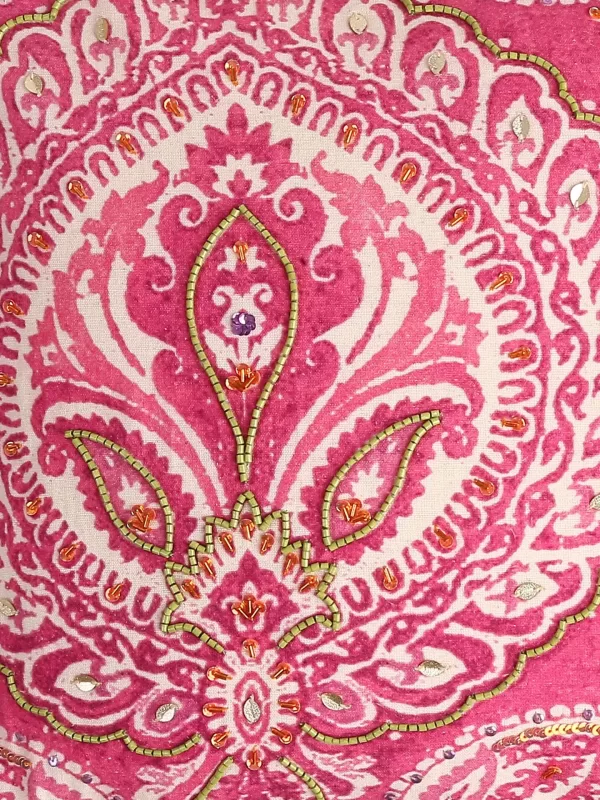 Pink Paisley cushion – Amoliconcepts - Amoliconcepts