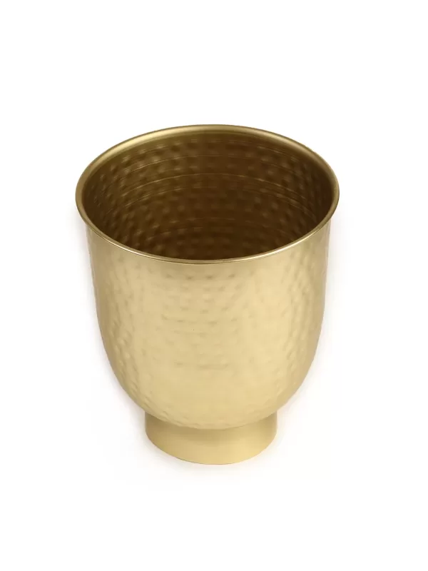 Gold finish planter bucket gifting ideas, Diwali gifting, Home Decor, Designer home decor, exclusive home decor, Hand Crafted - Amoliconcepts