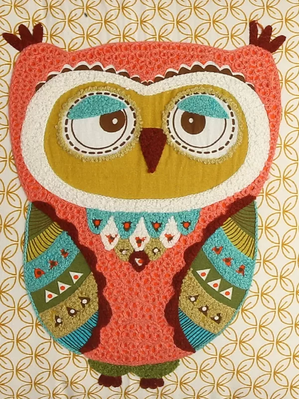 Owl Design Embroidered & Appliqué cushion cover – Amoliconcepts - Amoliconcepts
