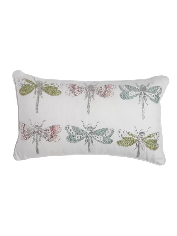 Dragon Fly design Embroidered Cushion cover – Amoliconcepts - Amoliconcepts
