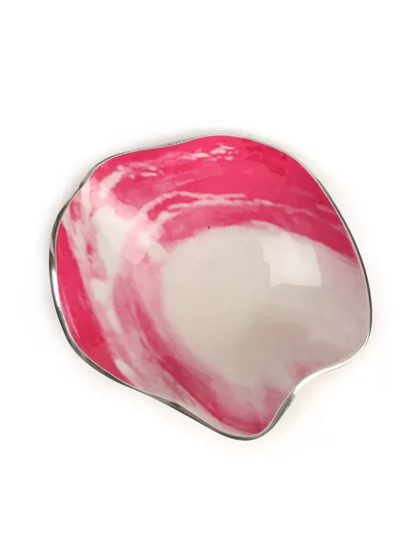 Enameled Platters Pink And White – Amoliconcepts
