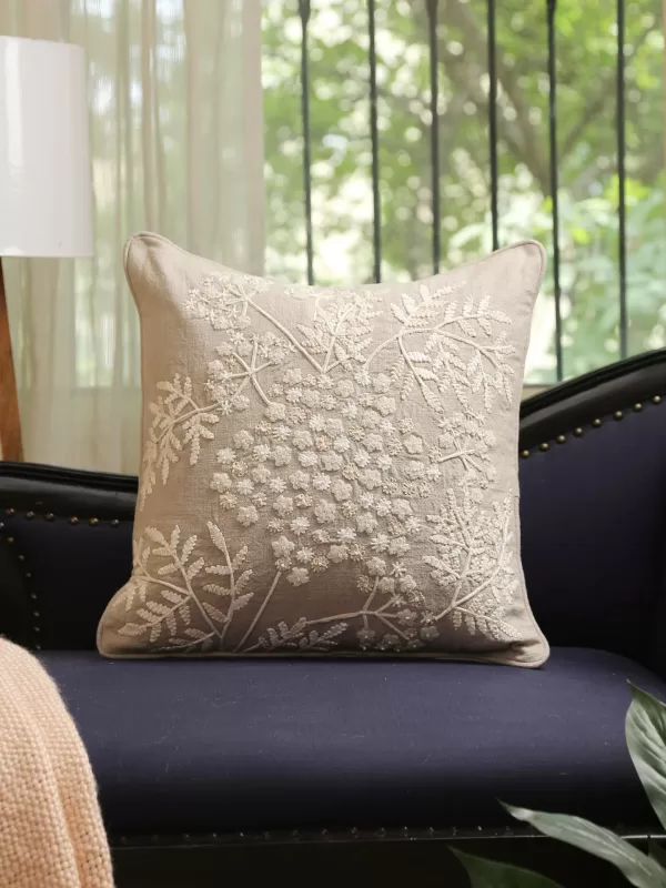 Grey Embroidered cushion cover – Amoliconcepts - Amoliconcepts