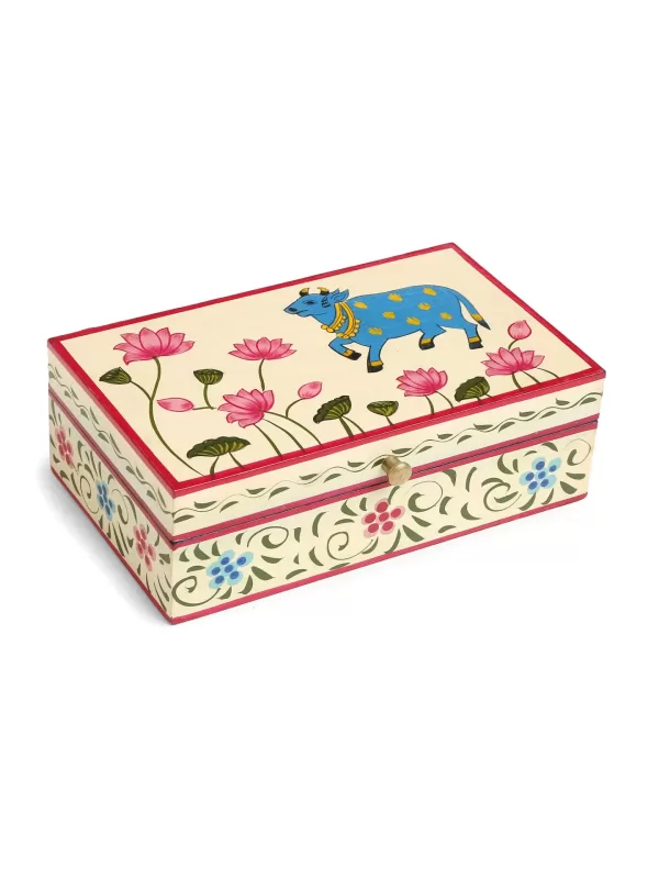 Pichwai cow painted box – Amoliconcepts - Amoliconcepts