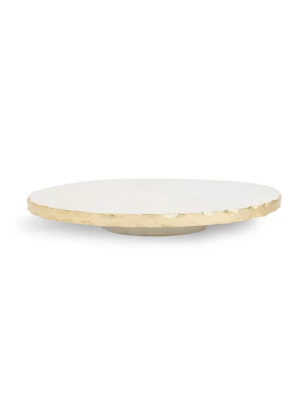 Marble Cake Stand With Gold Foiled Edges – Amoliconcepts