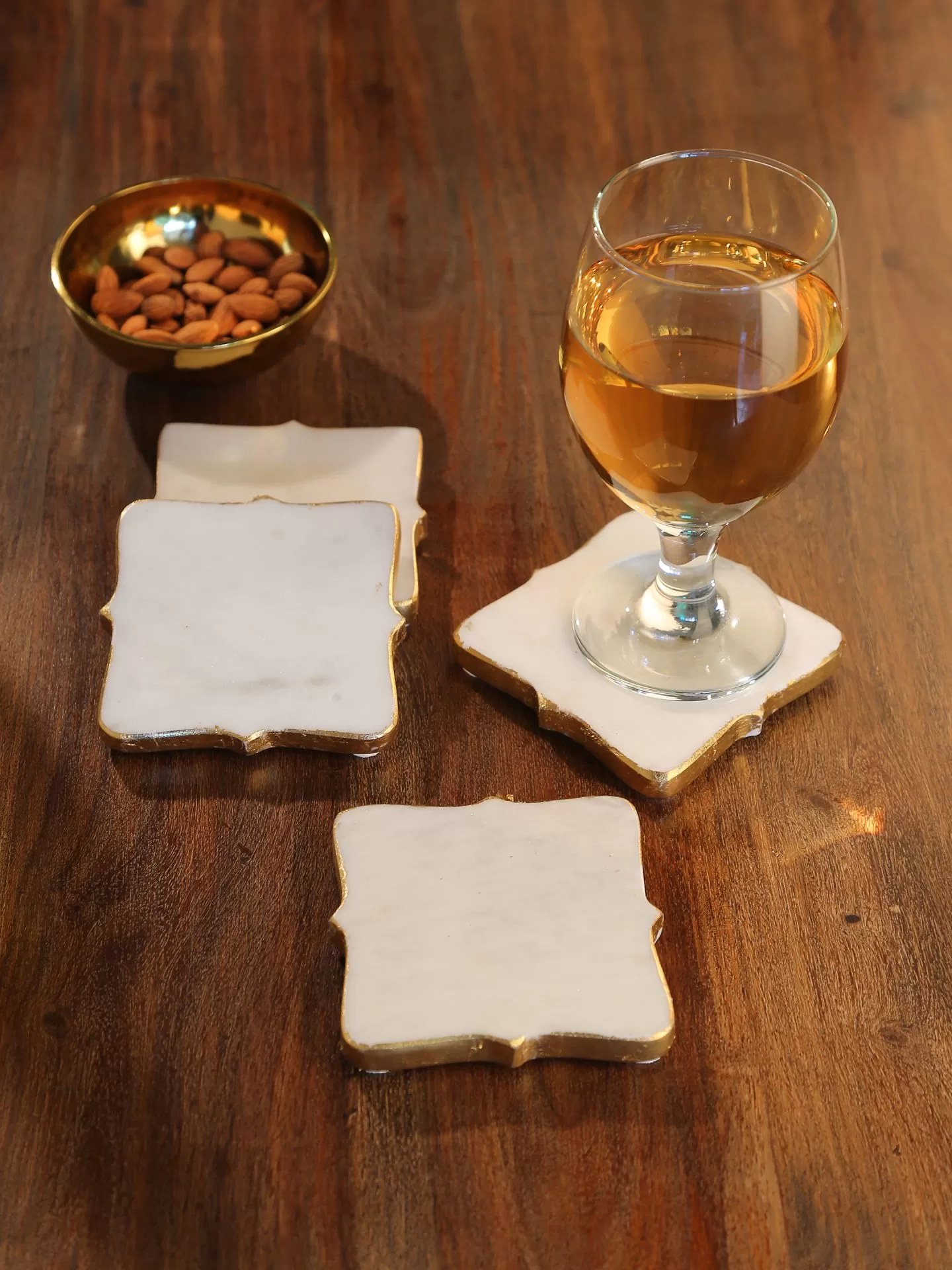 Marble Gold foiled edges coasters – Amoliconcepts