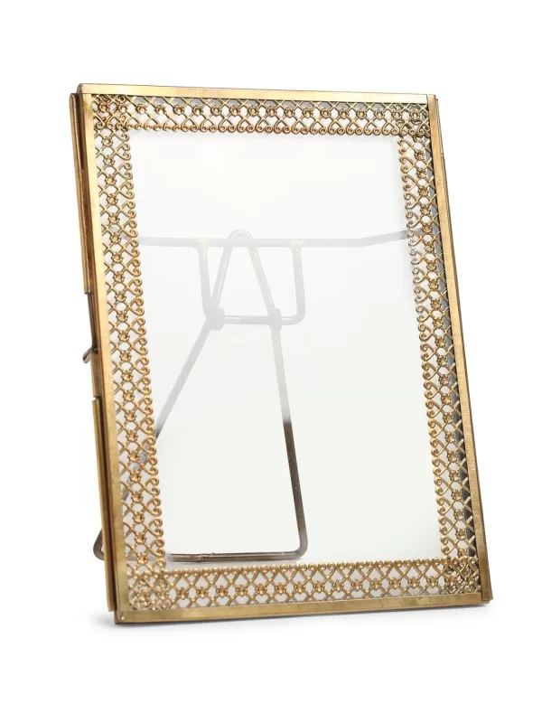 Antique gold photo frame with metal details set of 2 – Amoliconcepts - Amoliconcepts