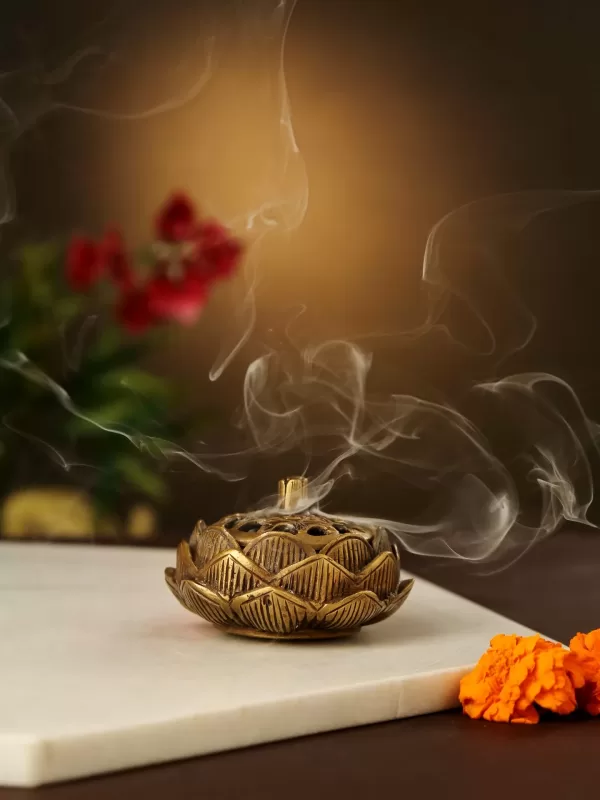 Intricate Brass work incense burner - Amoliconcepts
