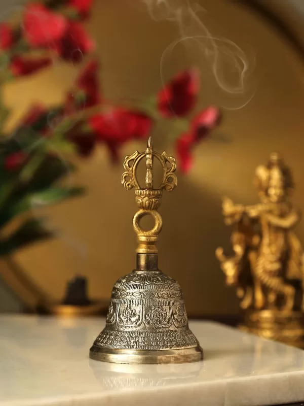 Dorjee Design Hand Bell in Brass - Amoliconcepts