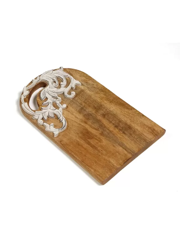 White Flower Wooden Carved Chopping / Cheese Board – Amoliconcepts