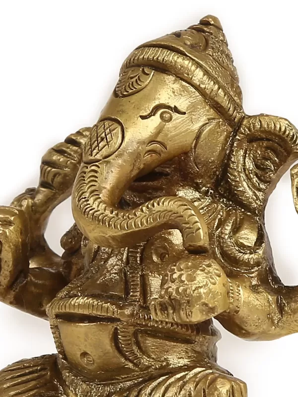 Brass Ganesh on a round Base – Amoliconcepts - Amoliconcepts