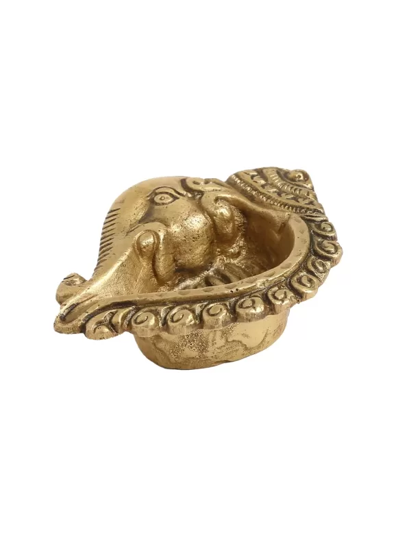 Brass Diya Ganesha Conch Design – Amoliconcepts - Amoliconcepts