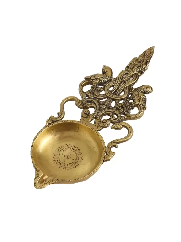 Brass Diya with Jaali design – Amoliconcepts - Amoliconcepts