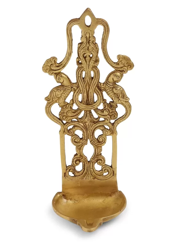 Brass Wall Diya with intricate details – Amoliconcepts - Amoliconcepts
