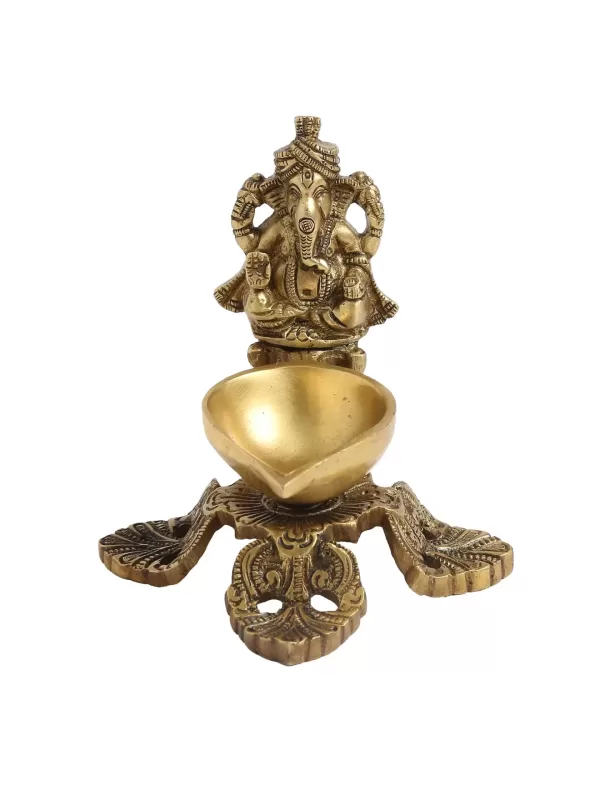 Ganesha Diya with Base – Amoliconcepts - Amoliconcepts