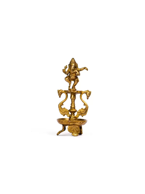 Dancing Ganesha Brass Lamp – Amoliconcepts - Amoliconcepts