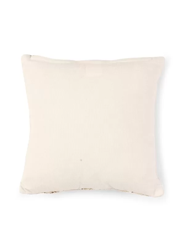 Ivory Embellished and embroidered cushion cover - Amoliconcepts
