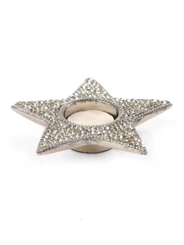 Star Candle Holder with Rhine stones - Amoliconcepts