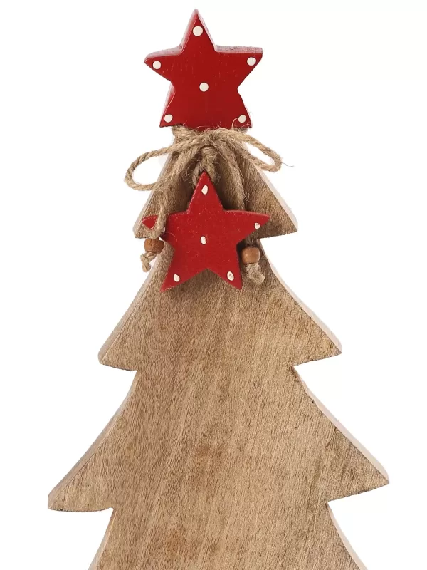 Wooden tree with red star - Amoliconcepts