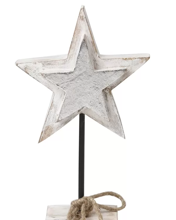 Wooden star with Silver Foiling - Amoliconcepts