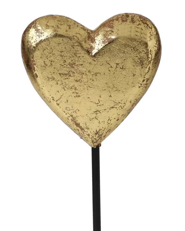 Distress finish gold foiled heart – L - Amoliconcepts