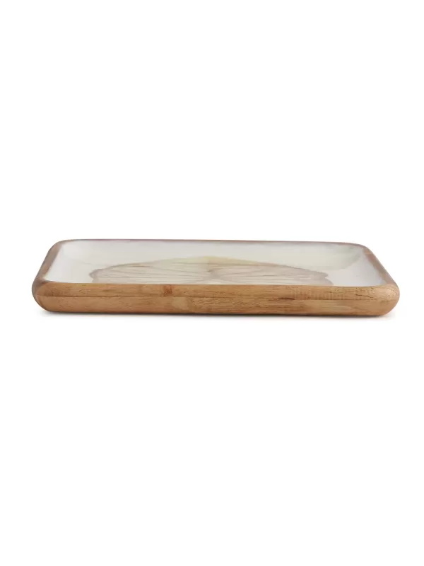 Mango Wooden Platter In Enamel Finish – Amoliconcepts