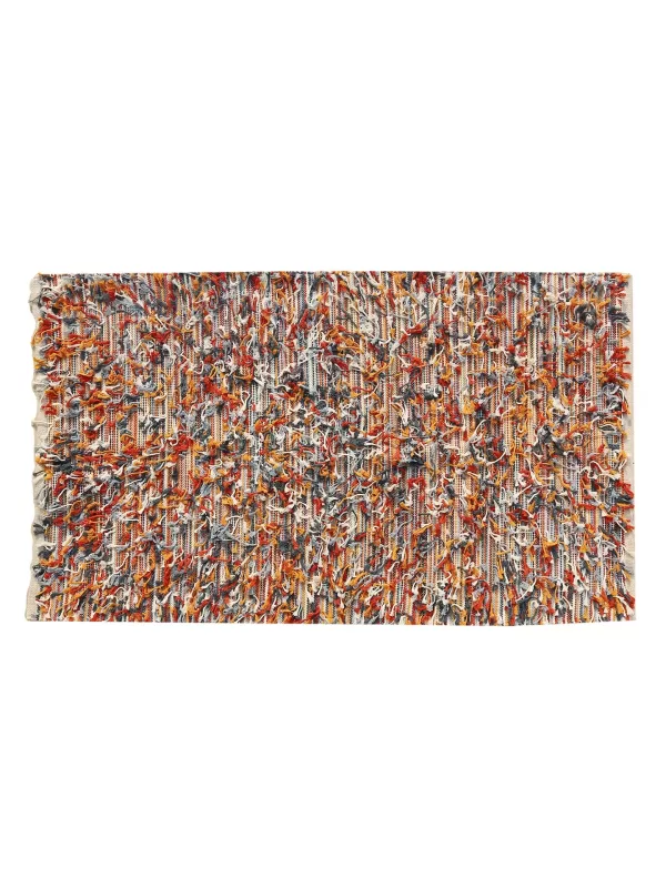 Multicolor cotton tassels rug - Amoliconcepts