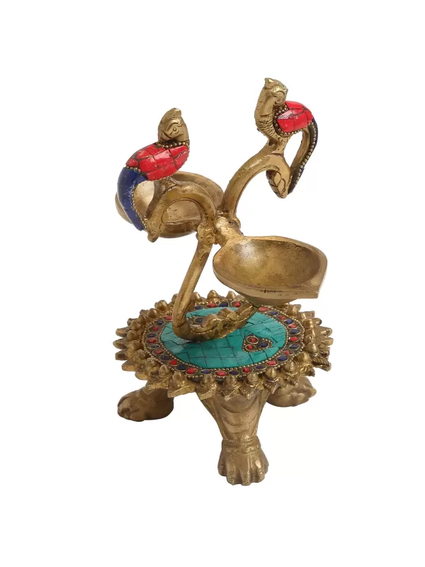 Bird Lamp with Stones and stand - Amoliconcepts