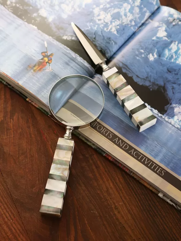 Magnifying Glass with paper knife in MOP - Amoliconcepts