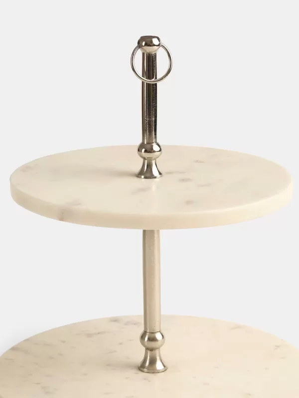 Two Tier Marble Cake Stand – Amoliconcepts