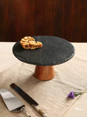 Black Stone Cake Stand – Amoliconcepts