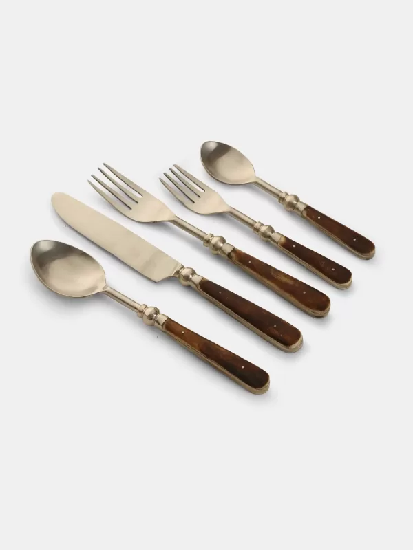 Antique Finish Cutlery set of 5 - Amoliconcepts