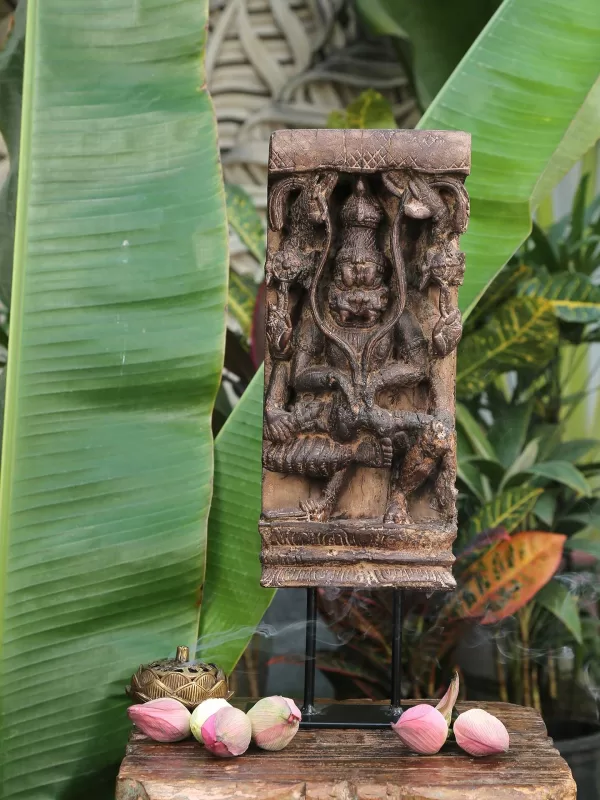 Majestic Narsimha Avatar statue on a stand - Amoliconcepts