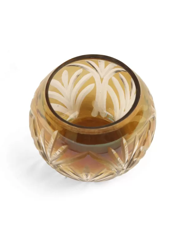 Glass Votive with Etching - Amoliconcepts