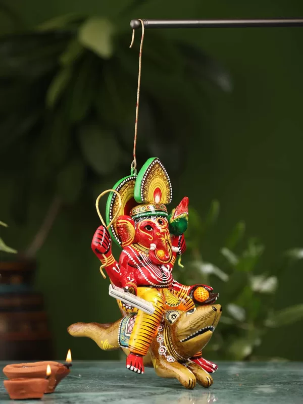 Hanging Ganesha on Mushak - Amoliconcepts