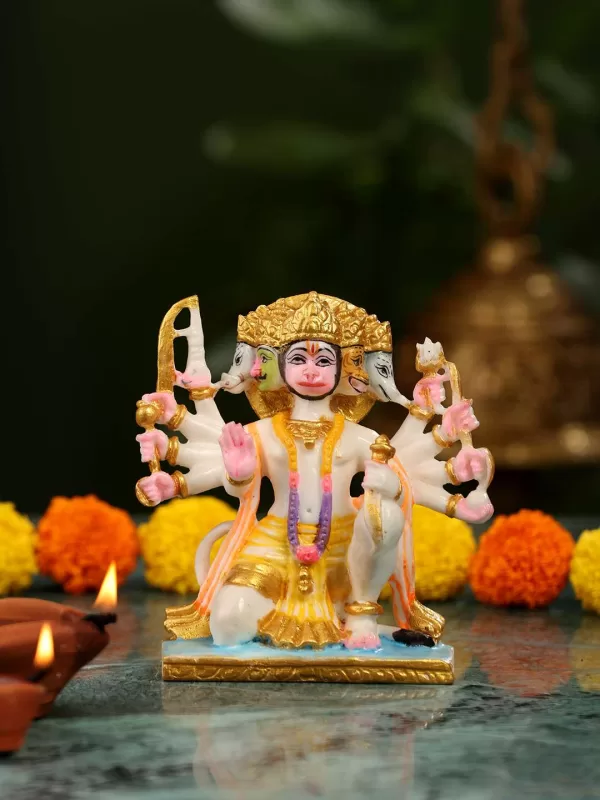Marble panchmukhi hanuman ji statue - Amoliconcepts