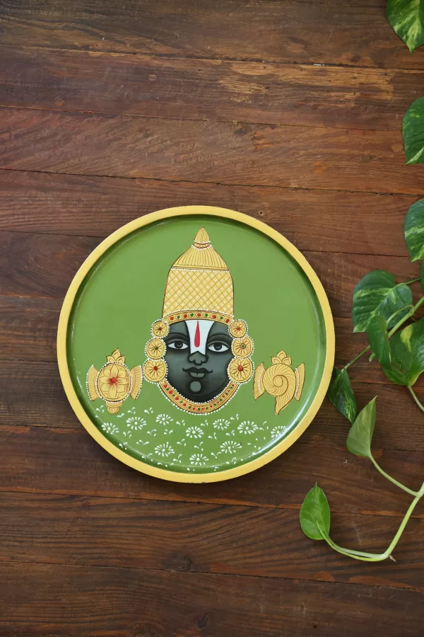 Shrinathji Wooden wall plates - Amoliconcepts
