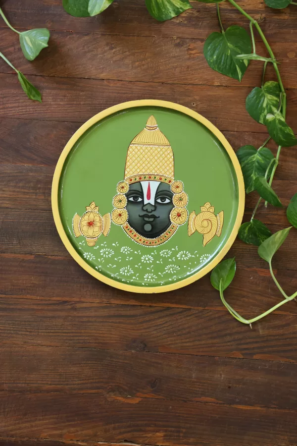 Shrinathji Wooden wall plates - Amoliconcepts
